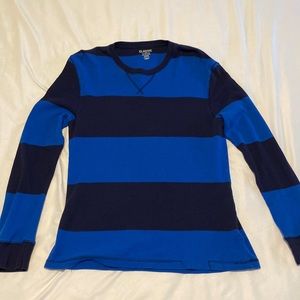 Old Navy Crew Stretchy Gold and White Shirt Size M